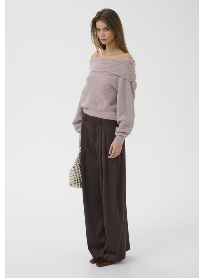 Gestuz Alpha Off Shoulder Pullover Quail Melange