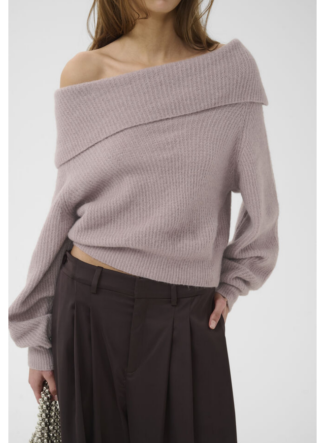 Gestuz Alpha Off Shoulder Pullover Quail Melange