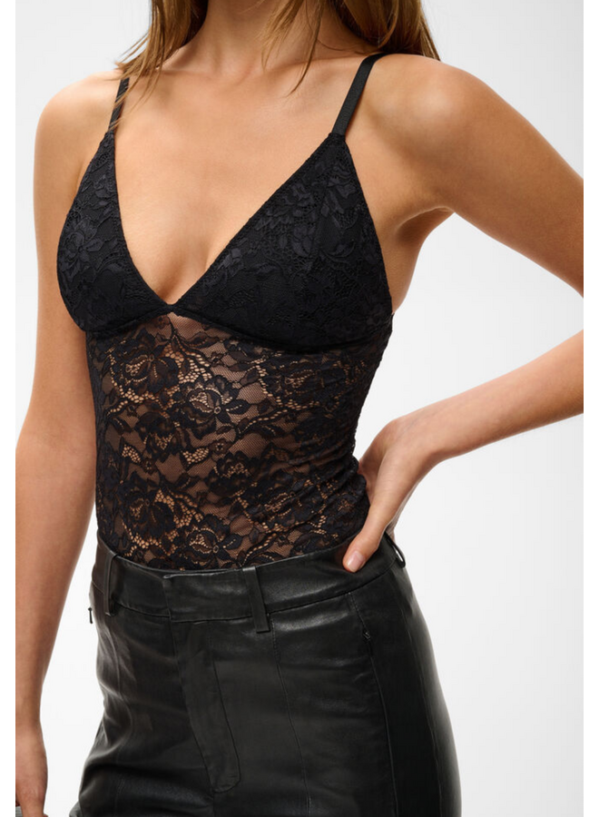 Gestuz Cami Full Lace Top Black