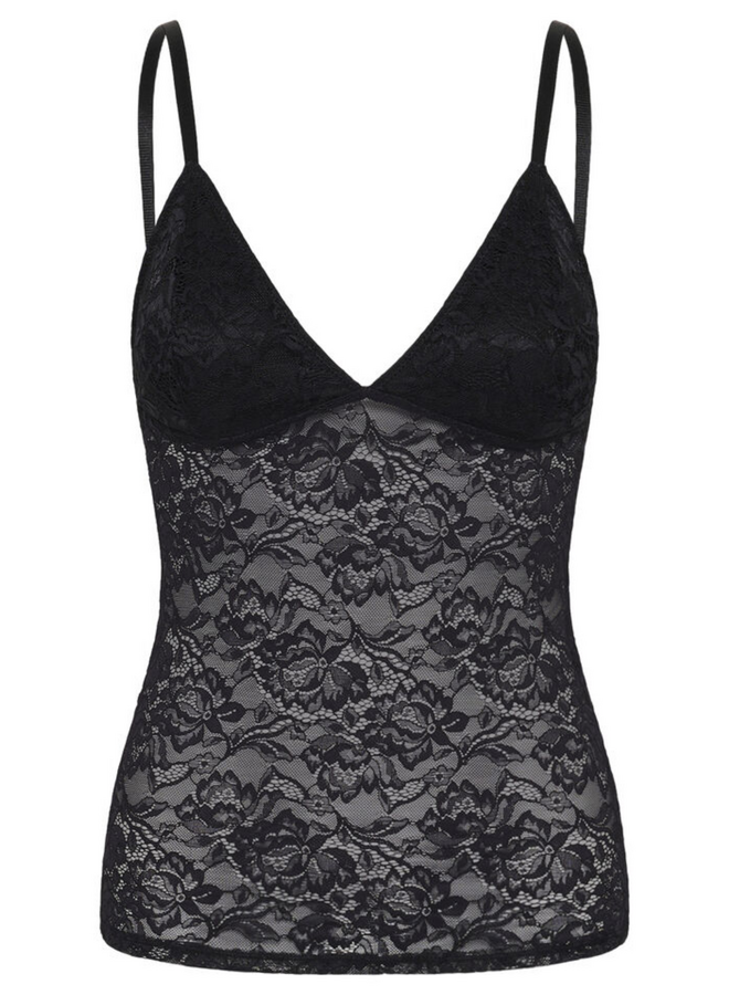 Gestuz Cami Full Lace Top Black