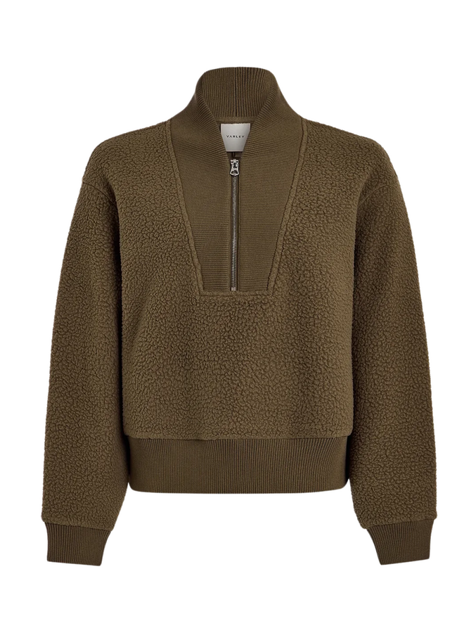 Varley Mumford Half Zip Fleece Teak Olive