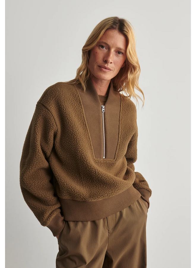 Varley Mumford Half Zip Fleece Teak Olive