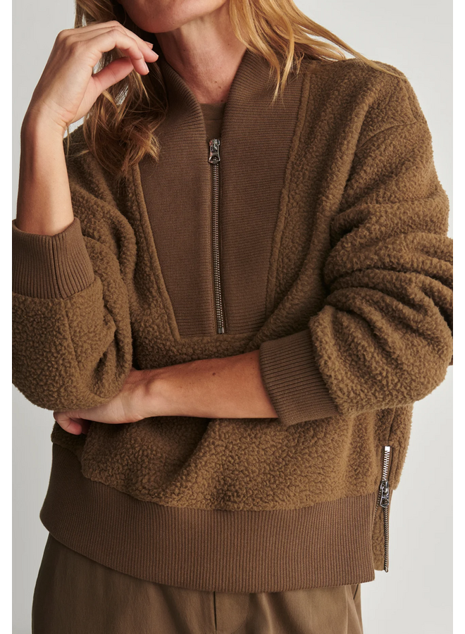 Varley Mumford Half Zip Fleece Teak Olive