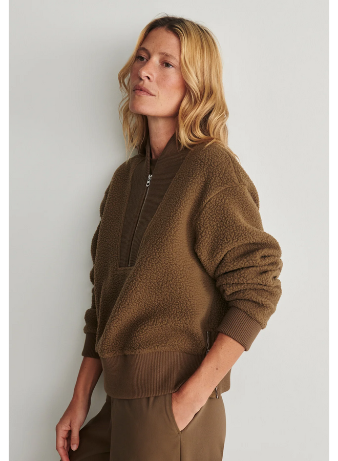 Varley Mumford Half Zip Fleece Teak Olive