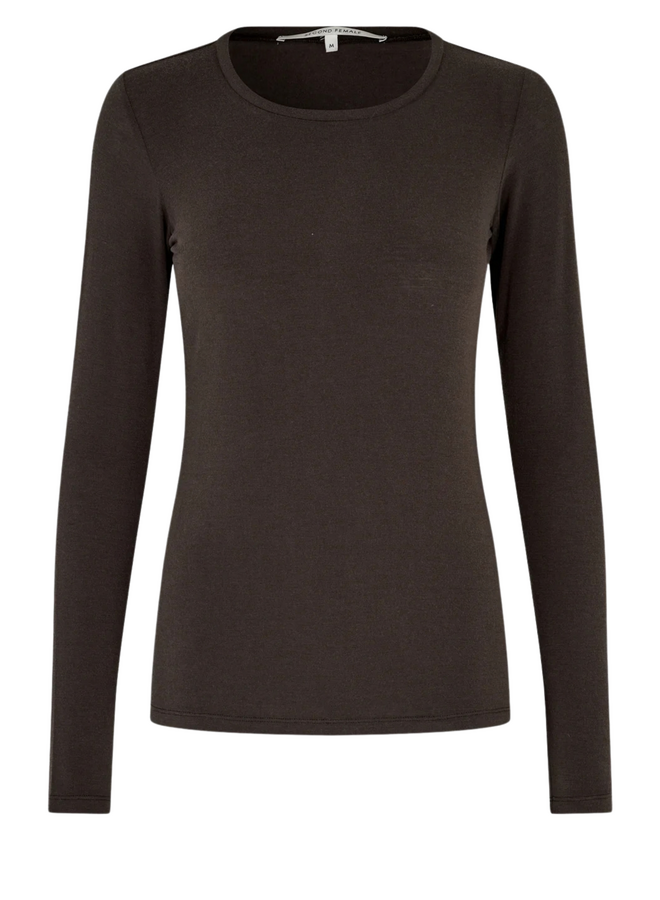 Second Female Matima O-Neck Tee Dark Brown