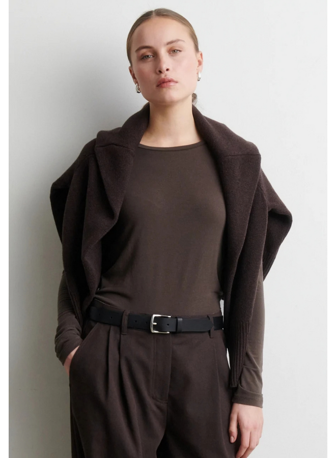 Second Female Matima O-Neck Tee Dark Brown