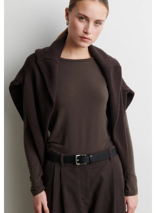 Second Female Matima O-Neck Tee Dark Brown