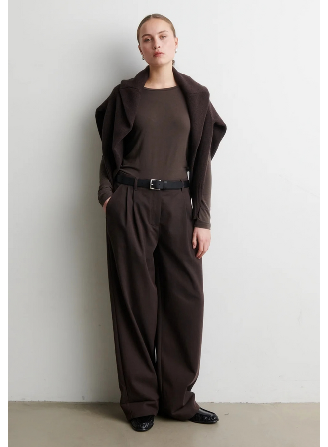 Second Female Matima O-Neck Tee Dark Brown