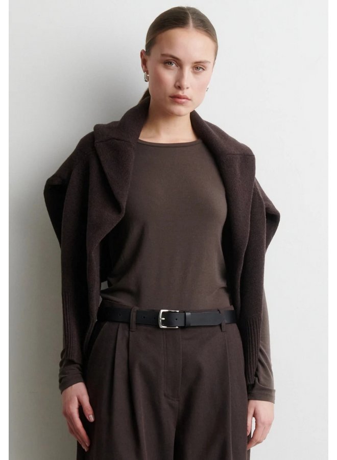 Second Female Matima O-Neck Tee Dark Brown