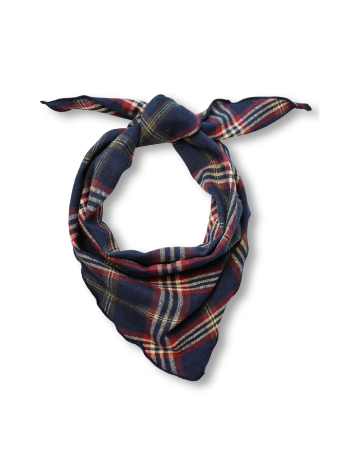Bonnie Studios AW Plaid Scarf Dark Blue