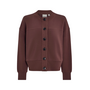 Varley Olwen Button Front Sweat Deep Mahogany