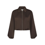 Neo Noir Denielle Heavy Sateen Jacket Dark Brown