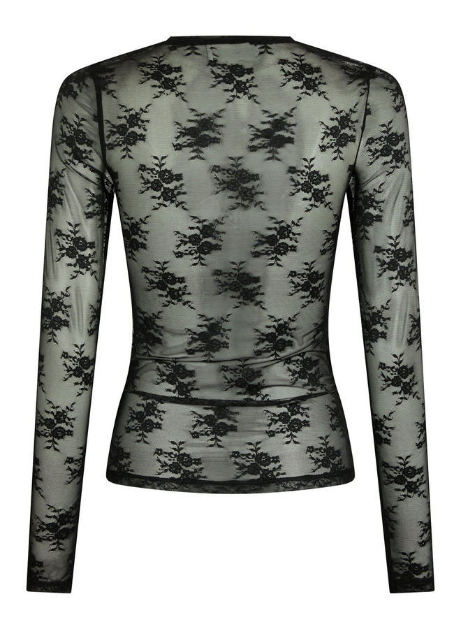 Neo Noir Evania Mesh Blouse Black