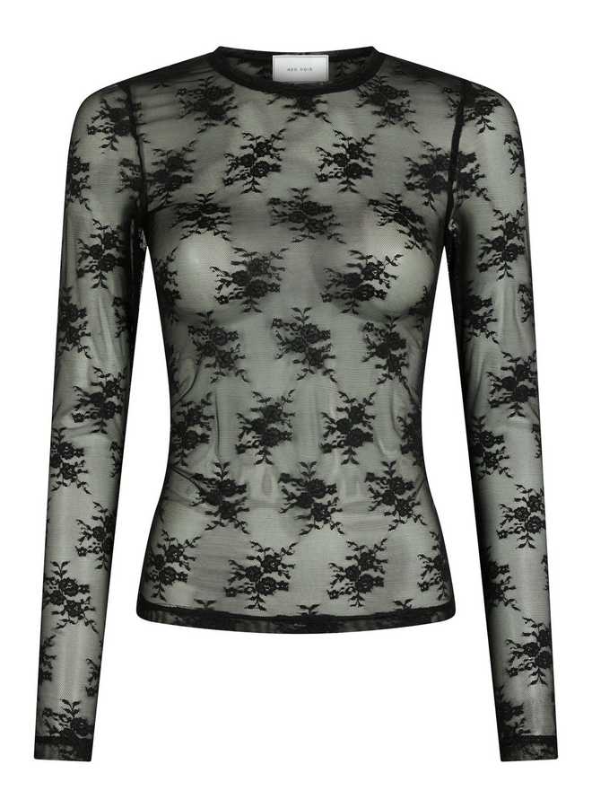 Neo Noir Evania Mesh Blouse Black