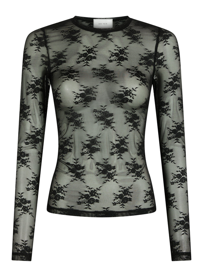 Neo Noir Evania Mesh Blouse Black