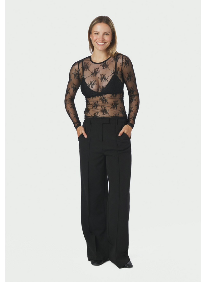 Neo Noir Evania Mesh Blouse Black