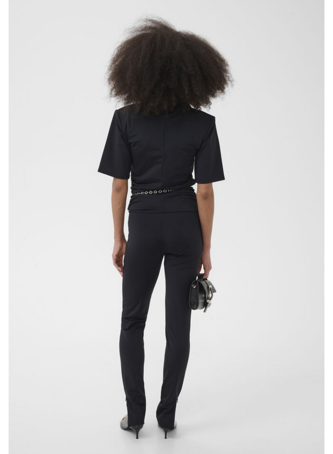 Gestuz Lyrose Zip Leggings Black