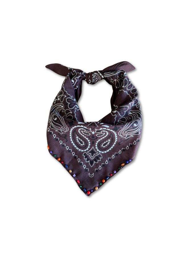 Bonnie Studios Bead Scarf Brown
