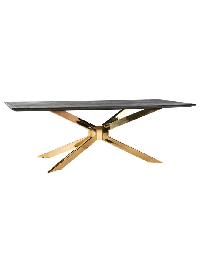 Eettafel Blackbone Matrix gold 200x100 (Goud)