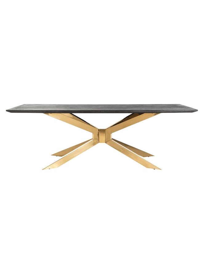 Eettafel Blackbone Matrix gold 200x100 (Goud)