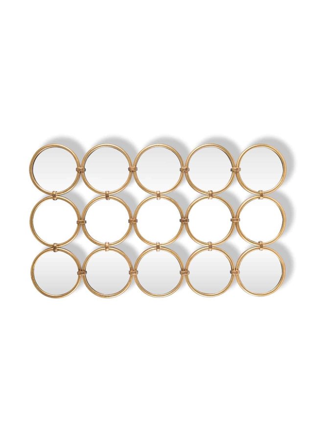 Gouden (Coley) spiegel met 15 ronde spiegels