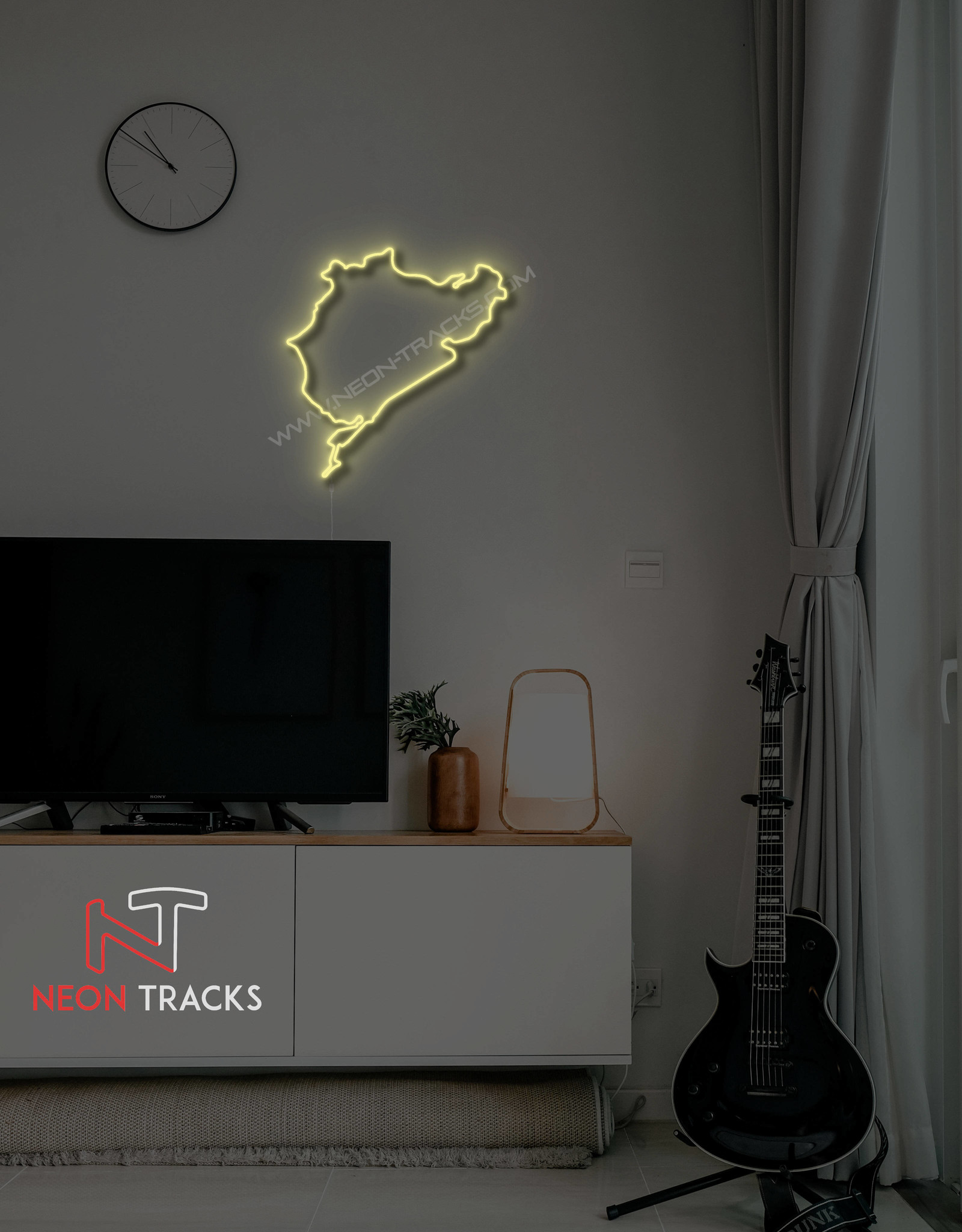 Racetrackart LED Lampe Wort Cloud Nürburgring, mit sechs wechselnden  Farben, Dekoration, Acryl-Lampe mit flachem Schalter, Nachtlicht,  einzigartige