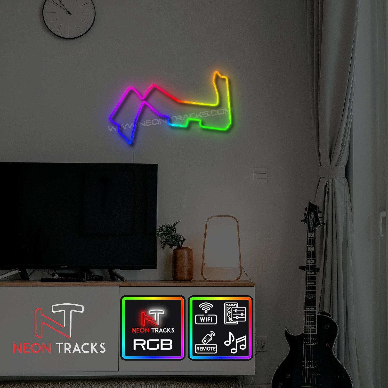 Neon Tracks Marina Bay Street Circuit - RGB - Singapore
