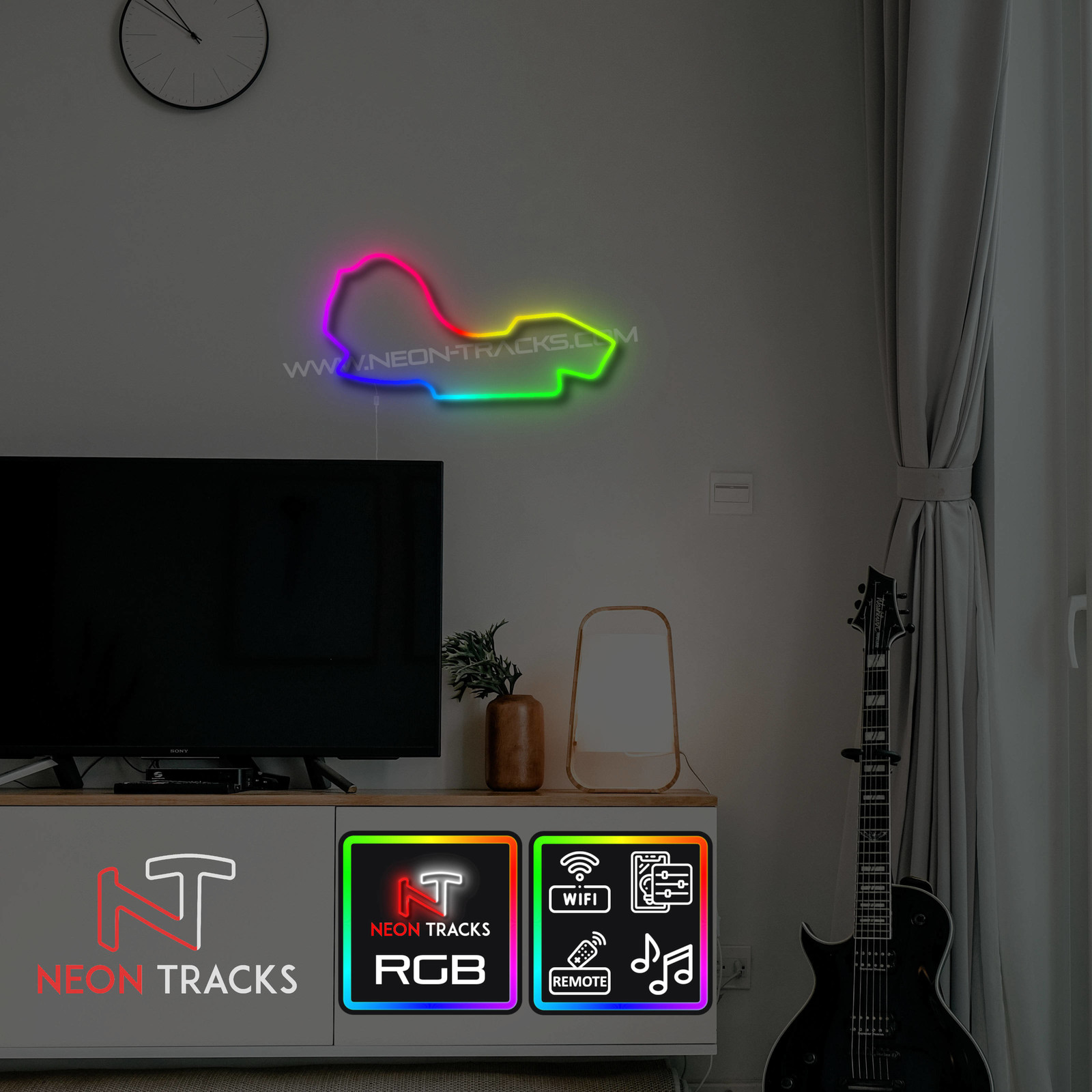 Neon Tracks Albert Park Street Circuit - RGB - Australië