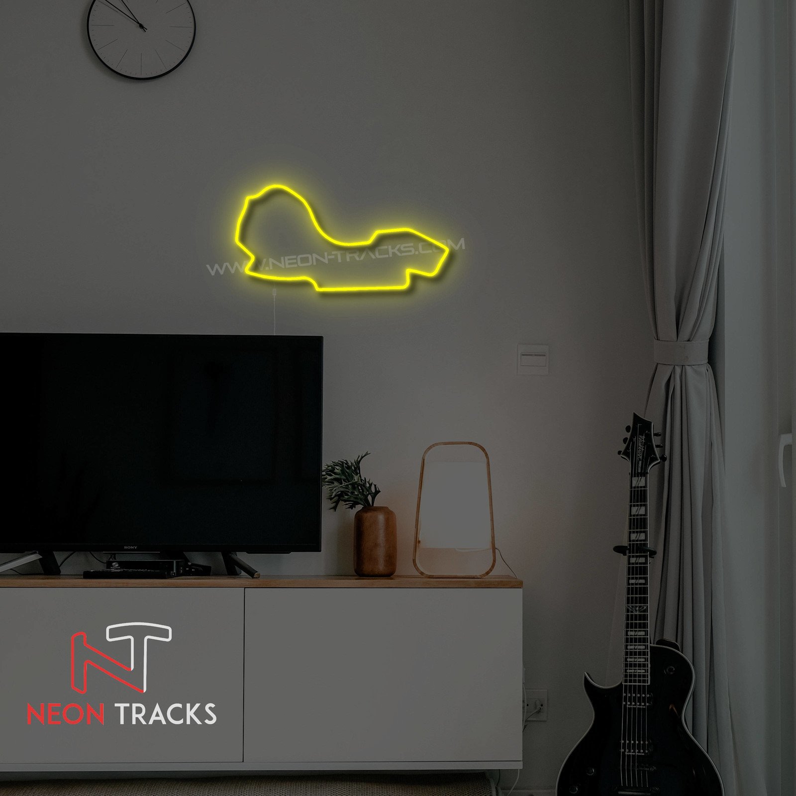 Neon Tracks Albert Park Street Circuit - RGB - Australia