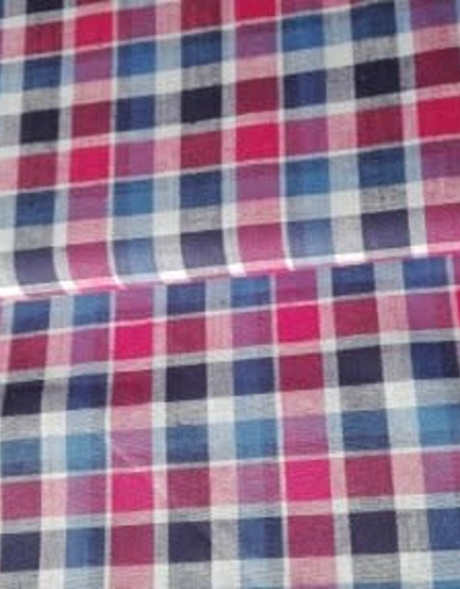 Editex Fabrics Editex katoen met linnen , ruitjes, blauw /rood