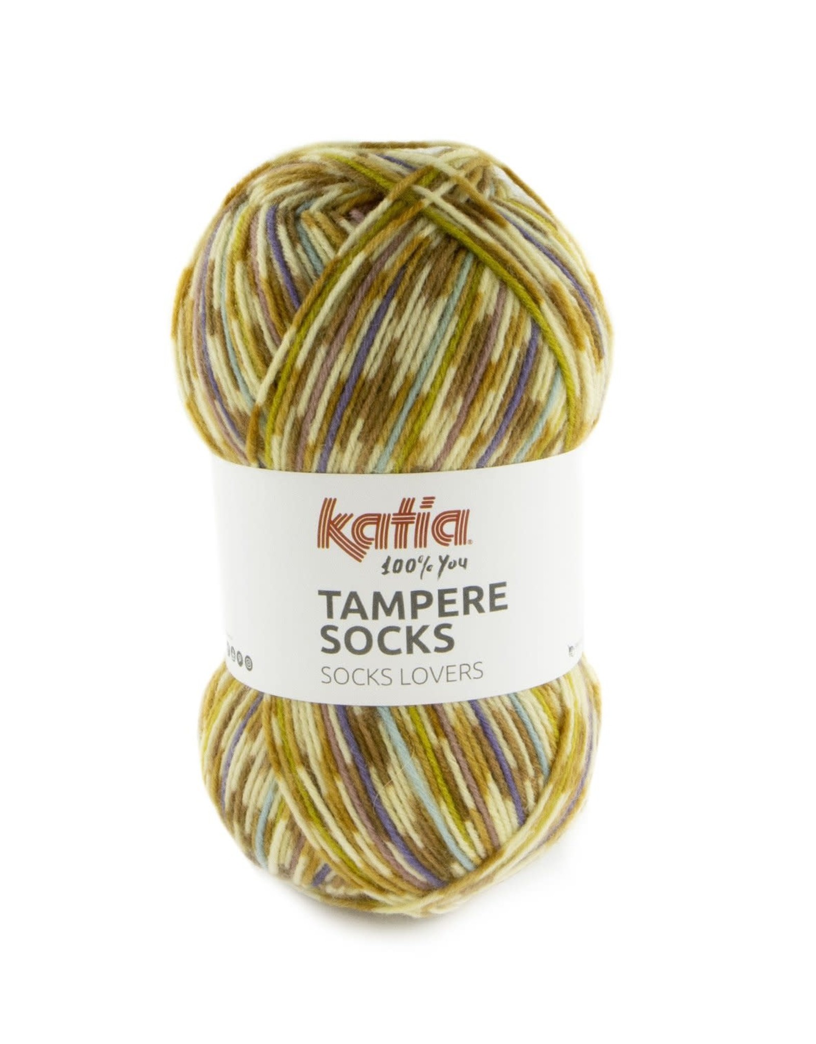 Katia Katia Tampere Socks 102 - Camel-Parelmoer-lichtviolet-Lila