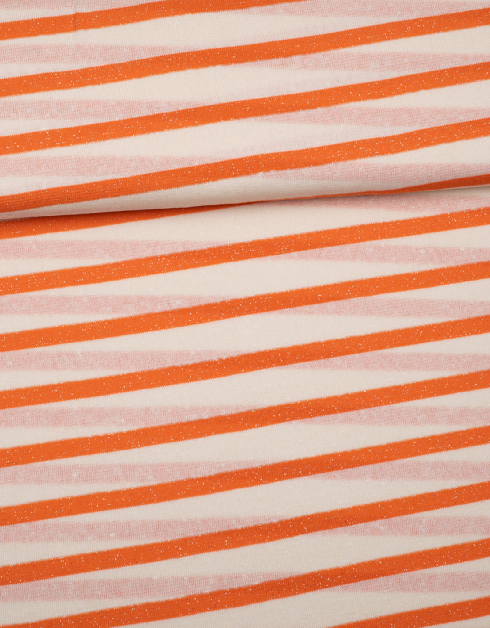 Editex Fabrics Editex SPARKLING LINES oranje  lijnen met glitter (burda)