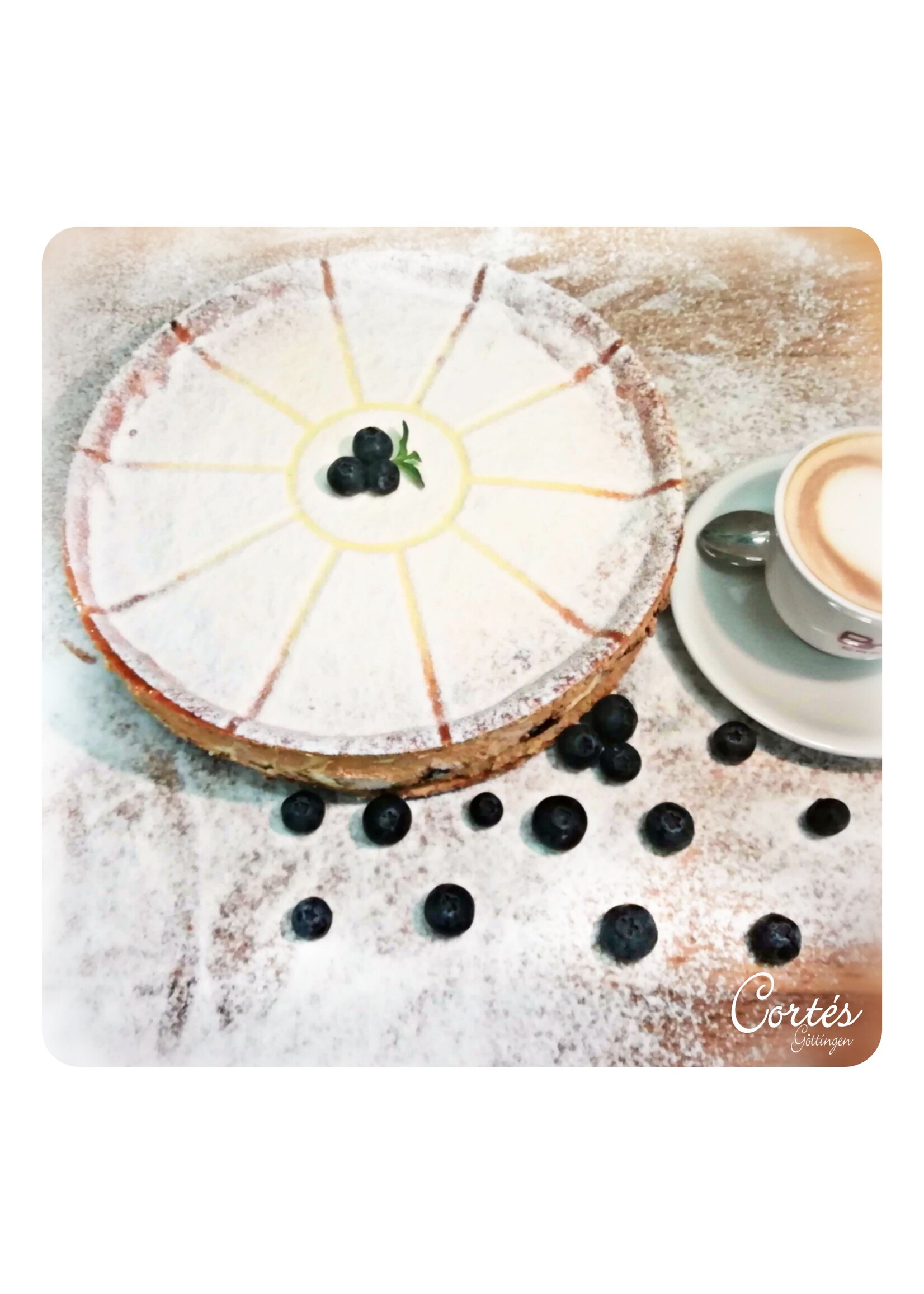 Käse Blaubeer Kuchen | Stück