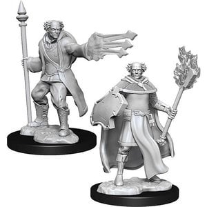 Wizk!ds Unpainted Miniatures - Multiclass Cleric + Wizard Male  (5E)