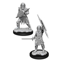 (WZK90144) Unpainted Miniatures - Human Fighter Male (5E)