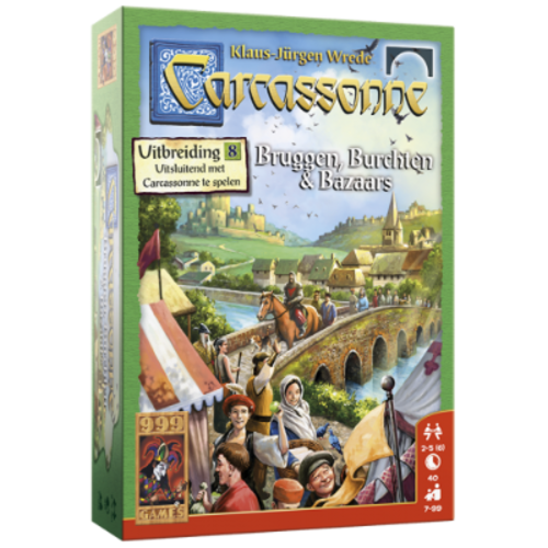 999 Games Carcassonne - Bruggen, Burchten en Bazaars uitbreiding