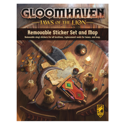 Cephalofair Games Gloomhaven Jaws of the Lion - Removable Sticker Sheet and Map