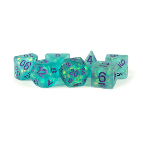 Metallic Dice Teal w/ Purple Icy Opal Dice