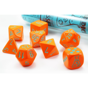 Chessex Lab Dice- Heavy Dice Orange/Turquiose Polyhedral 8-die Set