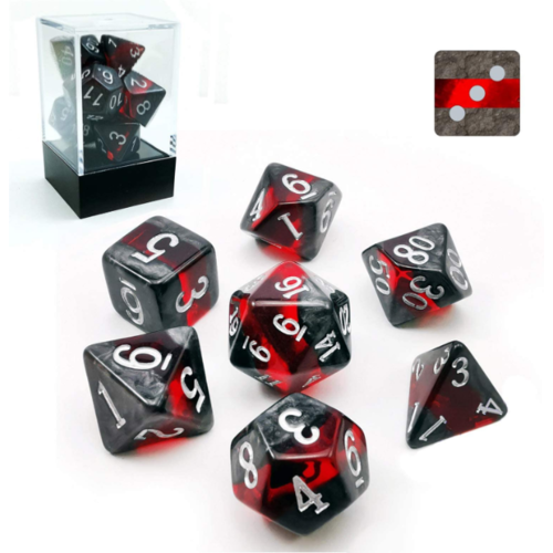 Awesome Dice Mineral Ruby Polyhedral 7-dice Set Awesome Dice Mineral Ruby Polyhedral 7-dice Set
