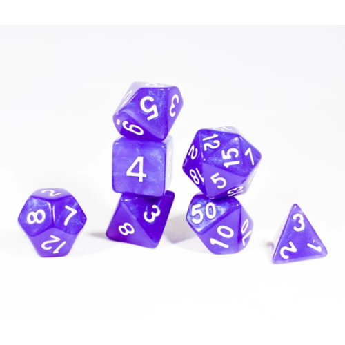 Awesome Dice Moon Stone Purple Pearl Polyhedral 7-dice Set Awesome Dice Moon Stone Purple Pearl Polyhedral 7-dice Set