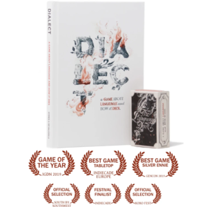 - Dialect RPG: A Game About Language and How It Dies (book & cards)