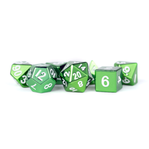 - Metallic Polyhydral Dice Set- Green 16mm