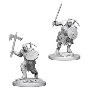 Wizk!ds Unpainted Miniatures - Earth Genasi Male Fighter (5E)