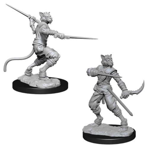 Wizk!ds (WZK73540) Unpainted Miniatures - Tabaxi Male Rogue