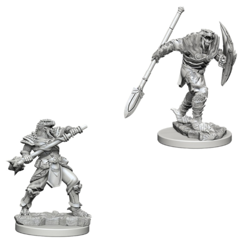 Wizk!ds Unpainted Miniatures - Dragonborn Male Fighter (5E)