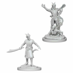 Wizk!ds (WZK73388) Unpainted Miniatures - Tiefling Warlock Male