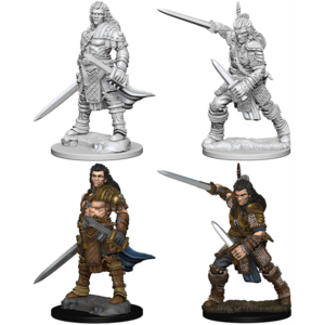 Wizk!ds Unpainted Miniatures - Human Male Fighter