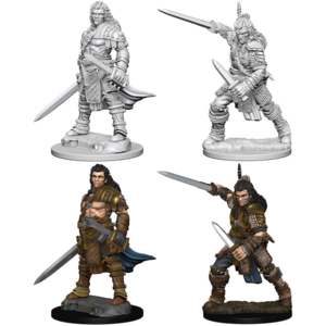 Wizk!ds (WZK72596) Unpainted Miniatures - Human Fighter Male