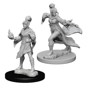 Wizk!ds (WZK90054) Unpainted Miniatures - Female Elf Sorcerer
